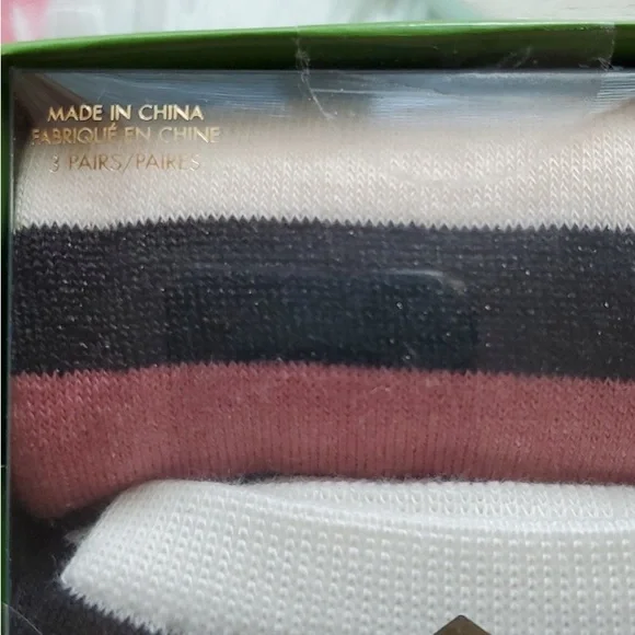 NIB Kate Spade 3pk of Socks. In Gift Box - Picture 4 of 7